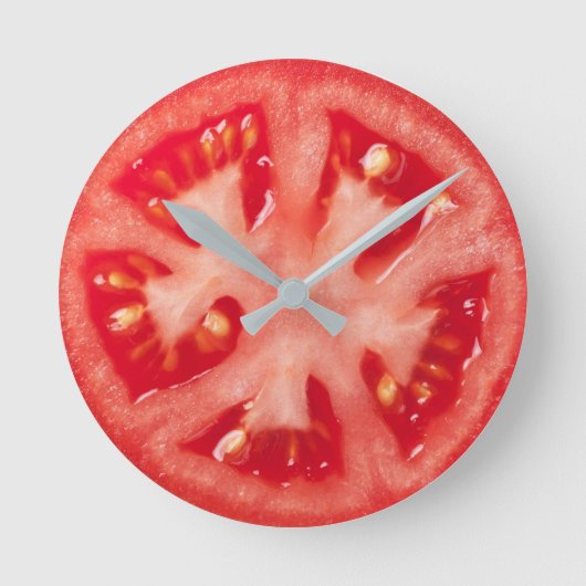Tomato Slice Ronde Klok (Voorkant)