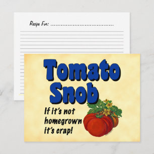 Tomato Snob Custom Recipcard Briefkaart