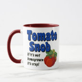 Tomato Snob Funny Gezegde Coffee Mok (Links)