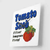 Tomato Snob Gardener Gezegde wandklok (Hoek)