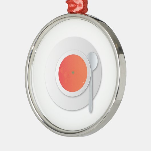 Tomato Soup Metalen Ornament (Links)