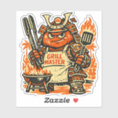 Tomato Tank BBQ Commandant — Vintage Zomer Grill Sticker (Vel)