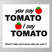 Tomato Tomato Funny Poster (Voorkant)