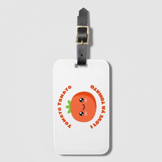Tomato Tomato Ik hou van je tomato Bagagelabel (Voorkant (verticaal))