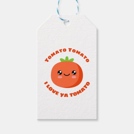 Tomato Tomato Ik hou van je tomato Cadeaulabel (Voorkant)