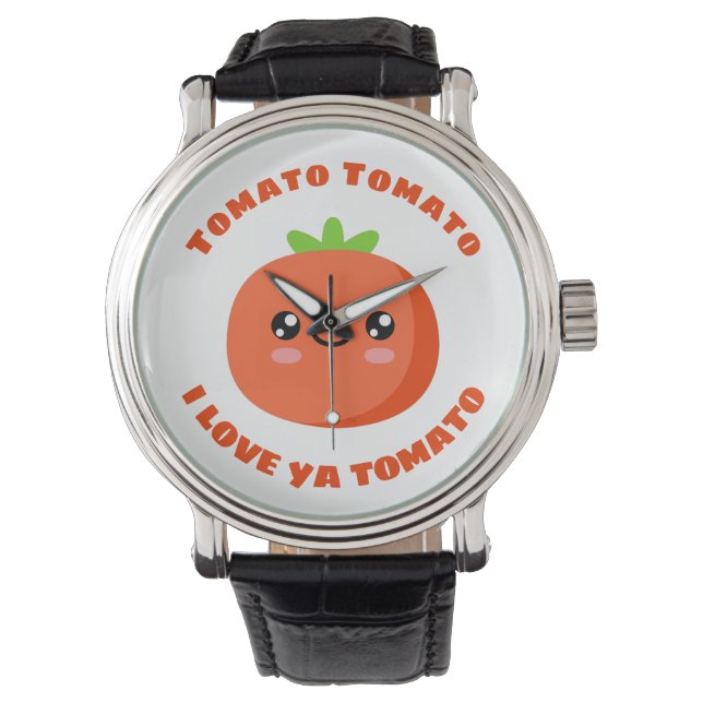 Tomato Tomato Ik hou van je tomato Horloge (Voorkant)
