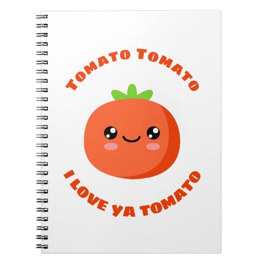 Tomato Tomato Ik hou van je tomato Notitieboek (Voorkant)