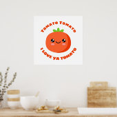 Tomato Tomato Ik hou van je tomato Poster (Keuken)