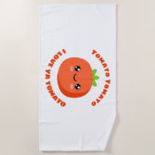 Tomato Tomato Ik hou van je tomato Strandlaken (Voorkant)