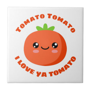 Tomato Tomato Ik hou van je tomato Tegeltje