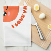 Tomato Tomato Ik hou van je tomato Theedoek (Quarter Fold)