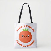 Tomato Tomato Ik hou van je tomato Tote Bag (Voorkant)