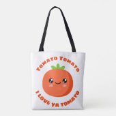 Tomato Tomato Ik hou van je tomato Tote Bag (Achterkant)