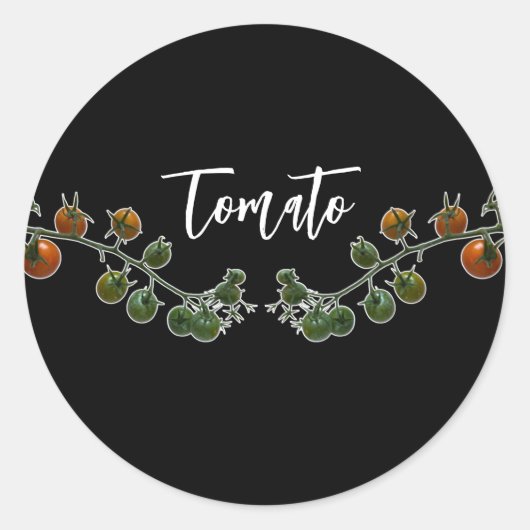 TOMATO VINE FOTO CLASSIC ROND STICKER (Voorkant)