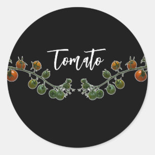 TOMATO VINE FOTO CLASSIC ROND STICKER