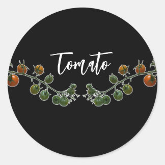 TOMATO VINE FOTO CLASSIC ROND STICKER
