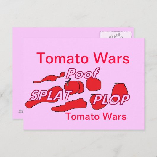 Tomato Wars-Humor Briefkaart (Voorkant / Achterkant)