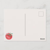 Tomato Watercolor Mediterranean Summer Pattern Briefkaart (Achterkant)