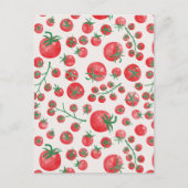 Tomato Watercolor Mediterranean Summer Pattern Briefkaart (Voorkant)