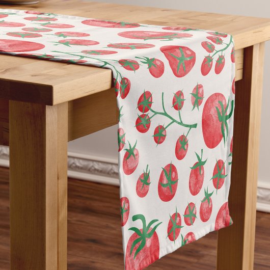 Tomato Watercolor Pattern Korte Tafelloper