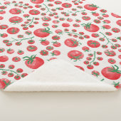 Tomato Watercolor Pattern Sherpa Deken (3/4)