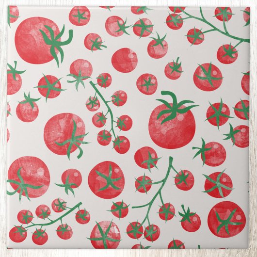 Tomato Watercolor Pattern Tegeltje