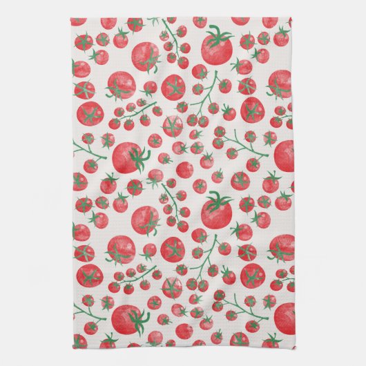 Tomato Watercolor Theedoek (Verticaal)