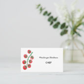 Tomato Waterverf Chef Catering Visitekaartje (Staand voorkant)