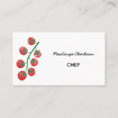 Tomato Waterverf Chef Catering Visitekaartje (Voorkant)