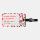 Tomato Waterverf Monogram Initiaal gepersonaliseer Bagagelabel (Achterkant horizontaal)