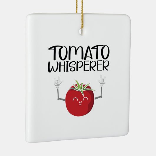 Tomato Whisperer Keramisch Ornament (Rechts)
