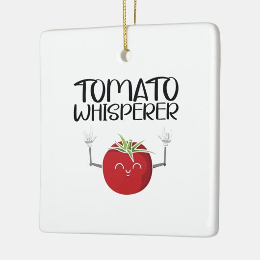 Tomato Whisperer Keramisch Ornament (Links)