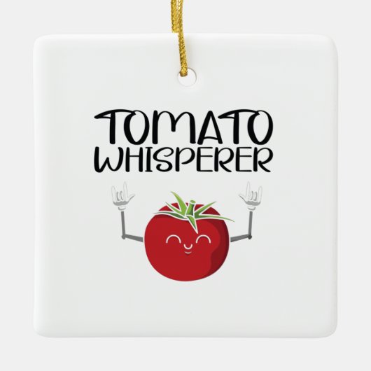 Tomato Whisperer Keramisch Ornament (Voorkant)