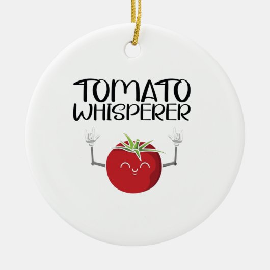 Tomato Whisperer Keramisch Ornament (Voorkant)