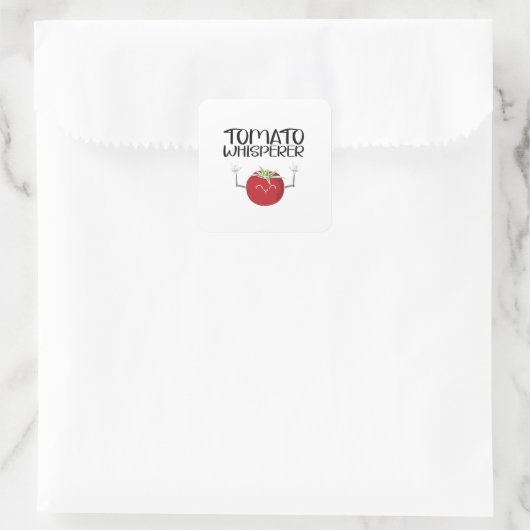 Tomato Whisperer Vierkante Sticker (Tas)