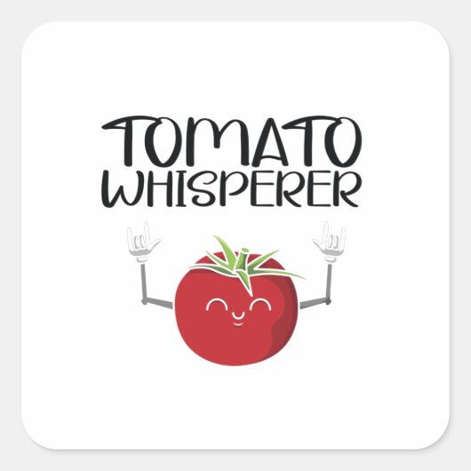 Tomato Whisperer Vierkante Sticker (Voorkant)