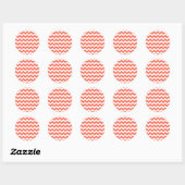 Tomato Zigzag Ronde Sticker (Vel)