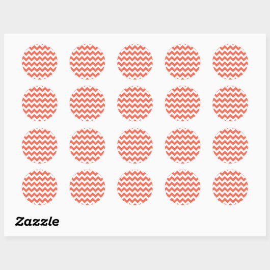 Tomato Zigzag Ronde Sticker (Vel)