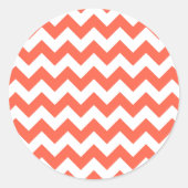 Tomato Zigzag Ronde Sticker (Voorkant)