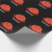 Tomatoad Funny Tomato Toad Pun Dark BG Cadeaupapier (Hoek)
