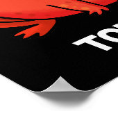 Tomatoad Funny Tomato Toad Pun Dark BG Poster (Hoek)