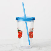 Tomatocartoonillustratie acryl drinkbeker (Links)