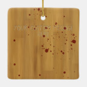 Tomatocide Chalk schetst bloedspattercriminaliteit Keramisch Ornament (Achterkant)