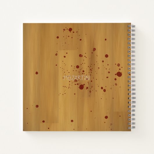 Tomatocide Chalk schetst bloedspattercriminaliteit Notitieboek (Achterkant)