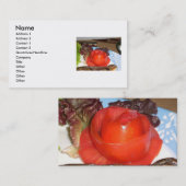 Tomatoe in de vorm van een Roos bloem Visitekaartje (Voorkant / Achterkant)