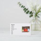 Tomatoe in de vorm van een Roos bloem Visitekaartje (Staand voorkant)