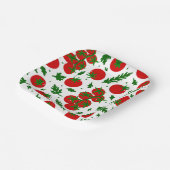 tomatoes arugula vegetables vegan vegetarian papieren bordje (Gebogen)