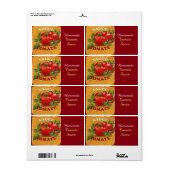 TOMATOES KITCHEN PRESERVES, KANNINGS, TOMATO SAUCE ETIKET (Full Sheet)
