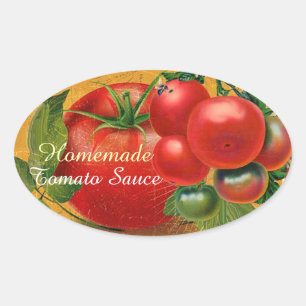 TOMATOES KITCHEN PRESERVES, KANNINGS, TOMATO SAUCE OVALE STICKER