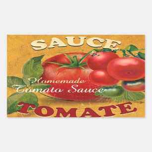 TOMATOES KITCHEN PRESERVES, KANNINGS, TOMATO SAUCE RECHTHOEKIGE STICKER